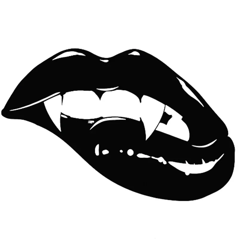 18*11.8CM Fashion Teeth Monster Lips Car Sticker Styling for Daewoo Nexia Lanos BESTURN B50 B70 SAAB Zotye Auto Rear Door Decal