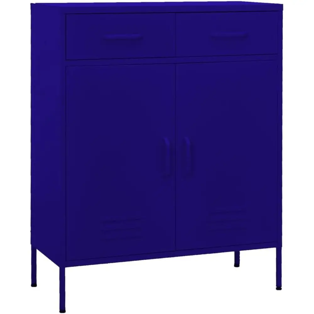 

Navy Blue Steel Storage Cabinet, 31.5x13.8x40, Ideal for Organizing and Displaying Personal Items and Books