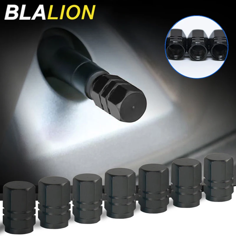 BLALION Aluminum Alloy Car Wheel Tire Valve Caps Tyre Rim Stem Cover Airdust Waterproof For Automobiles Motorcycles Trucks Bikes