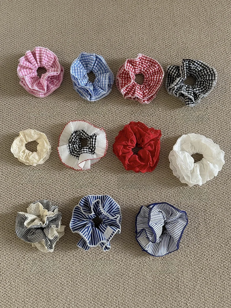 

Large Double Layer Lace Trim Hair Ties Romantic Hollow out Hair Rings Girls Hair Accories Lolita Sle Hair Ba Hair Ropes