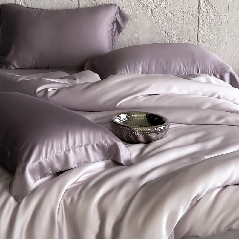 

Premium 2025 Solid Tencel Bedding - 4-Piece, High Quality, 100% Lyocell, Queen/King