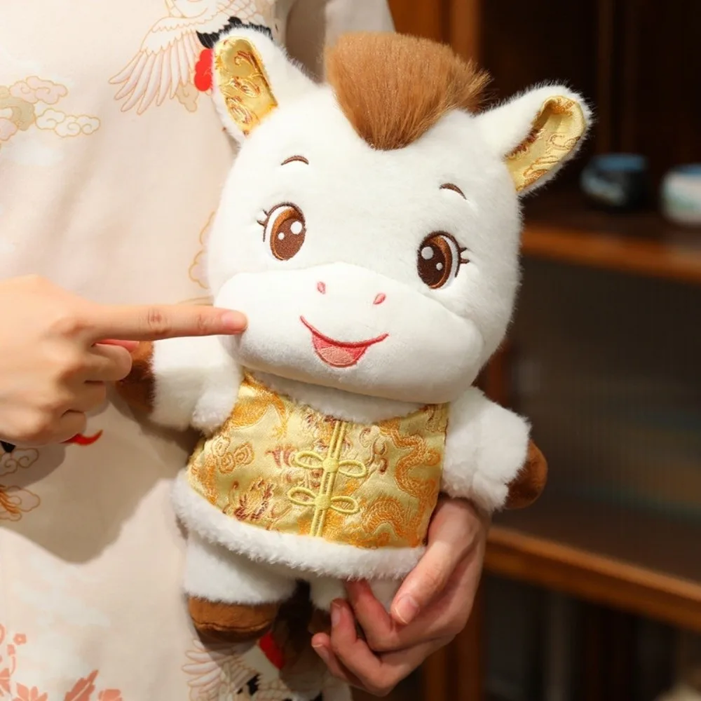 dorable Chinees kostuum 2026 paard schattig mascotte gevuld paard creatieve Kawaii dierenriem pony beeldje verjaardagscadeau