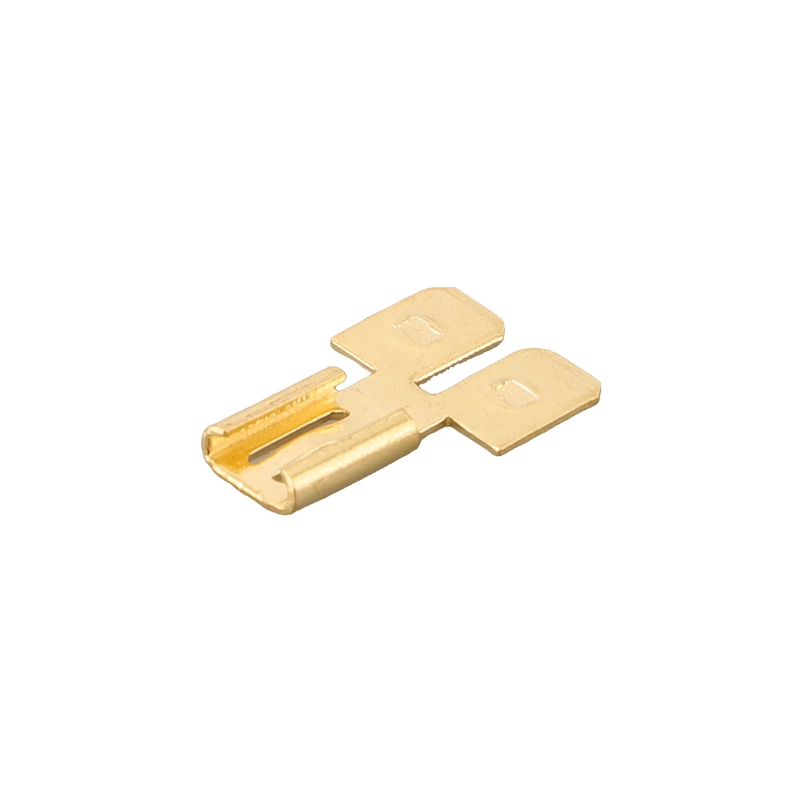 Double Spade Connector 2 Way Wire Terminals DIY Projects 0.23 Inch 6mm Female Tabs Premium Brass Material Secure Fit