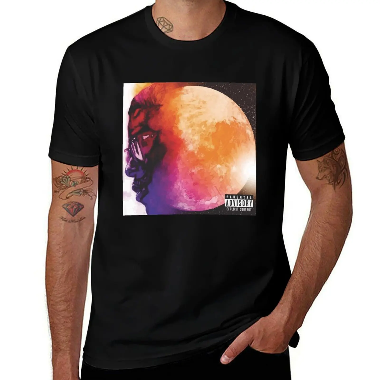 Футболка с логотипом Kid Cudi, свободного кроя, больших размеров