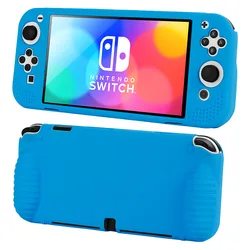 Funda de silicona para Nintendo Switch, carcasa protectora antideslizante para consola de juegos OLED