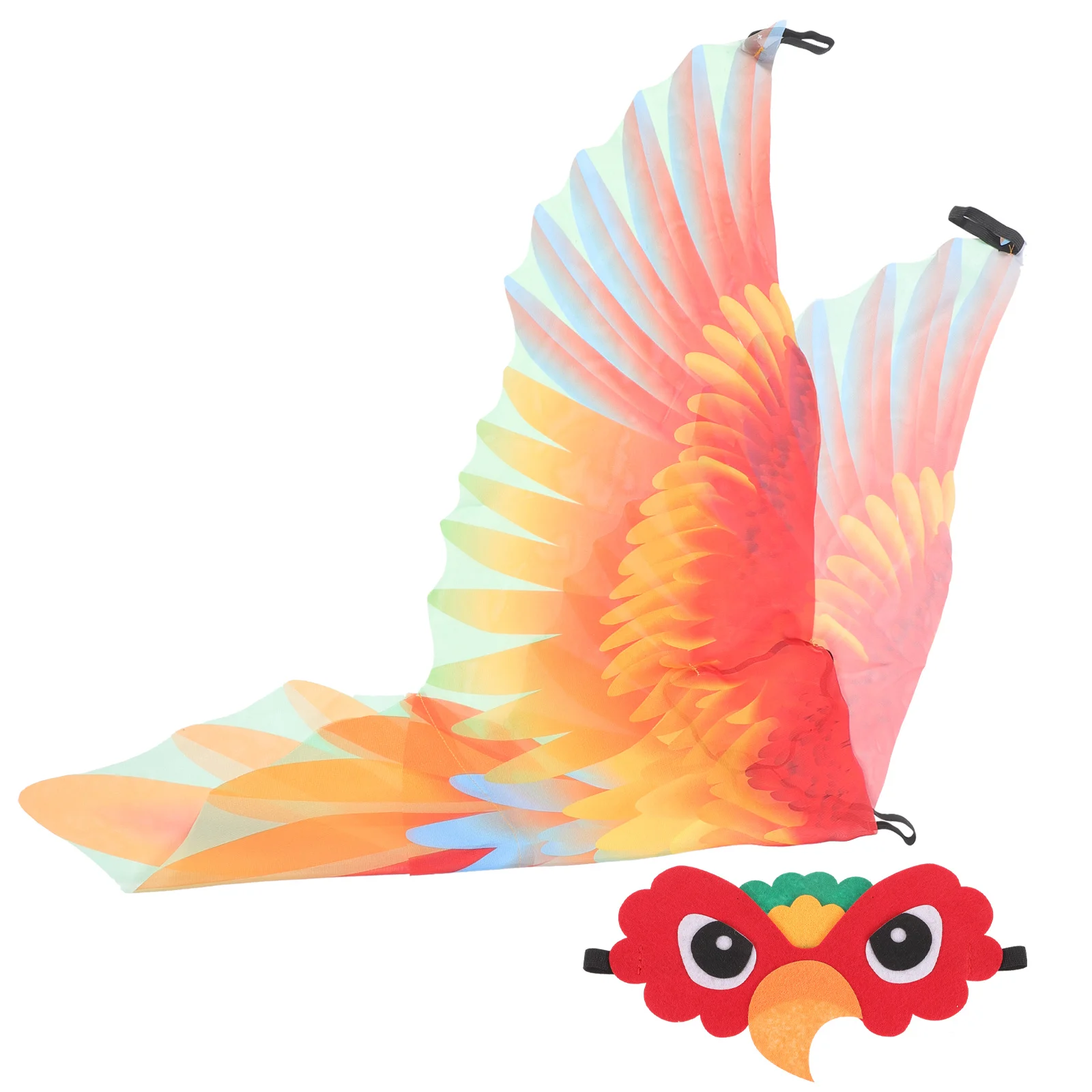 1 ensemble d'ailes de perroquet pour enfants, masque d'oiseau, accessoires de déguisement de fête d'halloween, ailes de perroquet, accessoires de Costume d'halloween