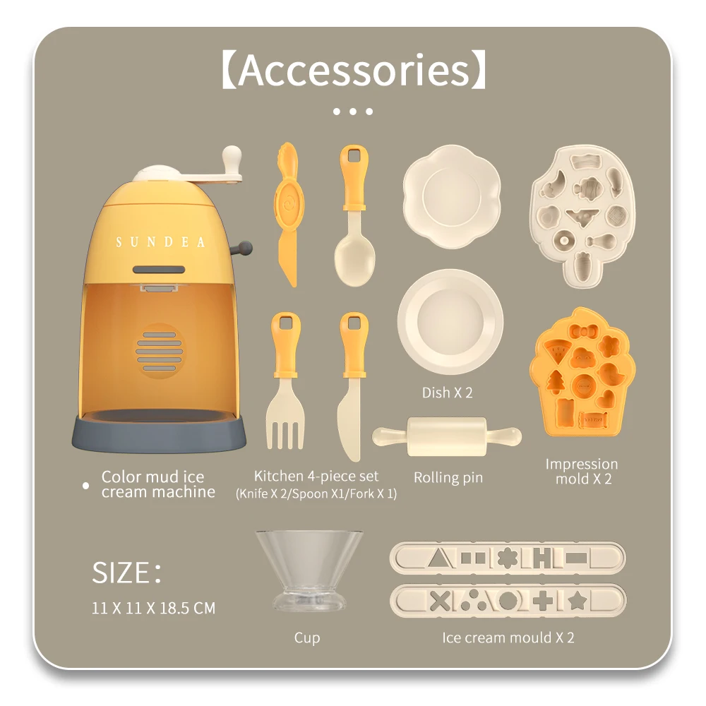เด็กเครื่องไอศกรีมดินครัวเล่น Clay Dumpling แม่พิมพ์ในร่ม Interactive ทําอาหารชุดของเล่นของขวัญวันเกิด