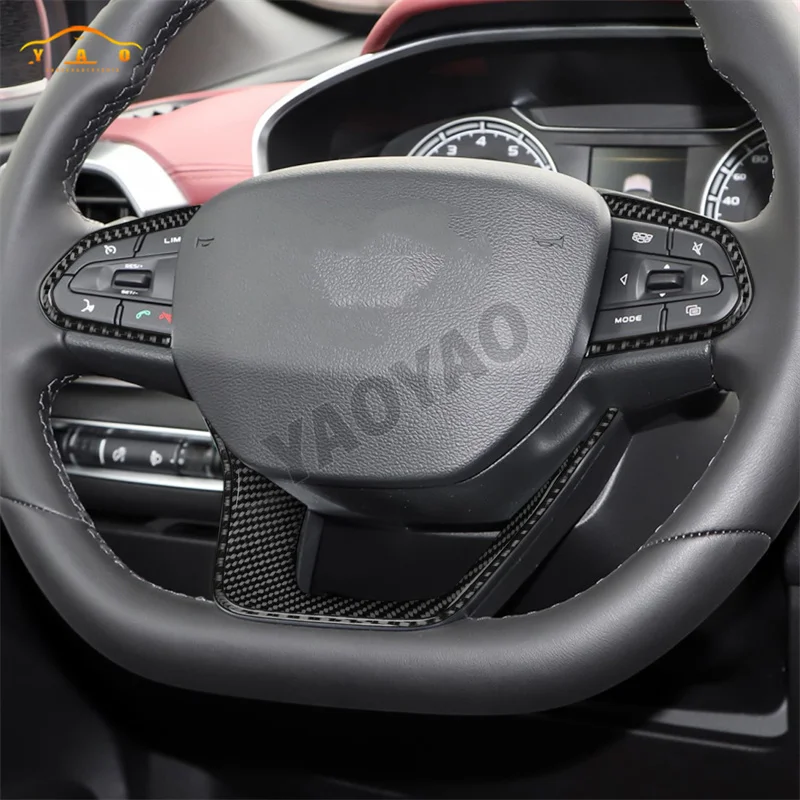ألياف الكربون ملصق عجلة القيادة لوحة يغطي مائي ل Proton X50 جيلي كولاري اكسسوارات الديكور الداخلي للسيارة