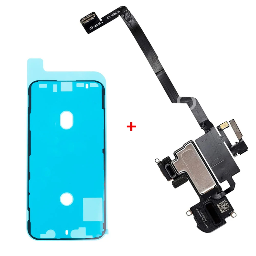 Ear Speaker Flex Cable With Proximity Light Sensor For iPhone X XR XS 11 12 Mini Pro MAX And Waterproof Tape