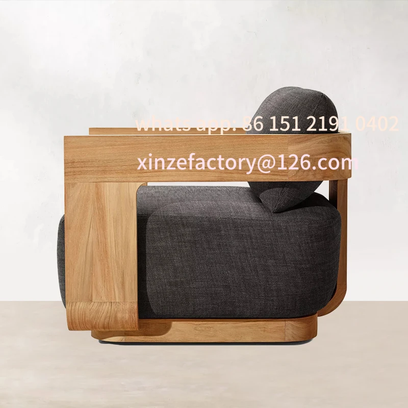 

Customizable High-End Teak Solid Outdoor Direct Sales From Manufacturer For Garden Sofa Courtyard Hotel