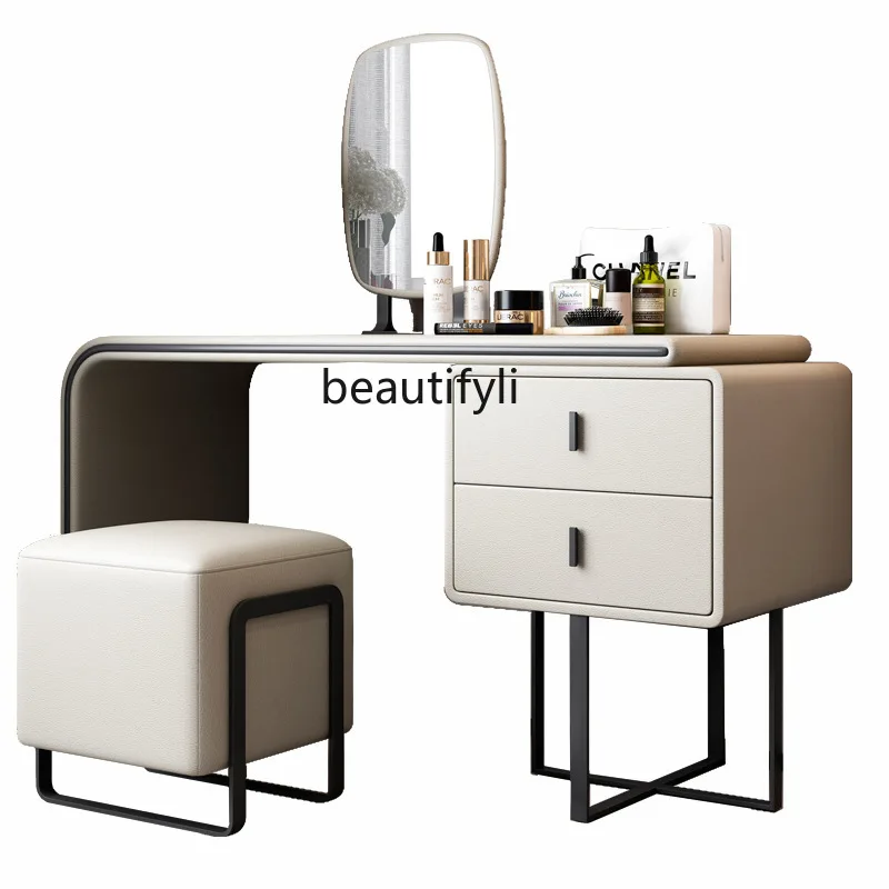 

Dresser Modern Minimalist Multi-Functional Solid Wood Dresser Nordic Makeup Table Storage Cabinet Integrated