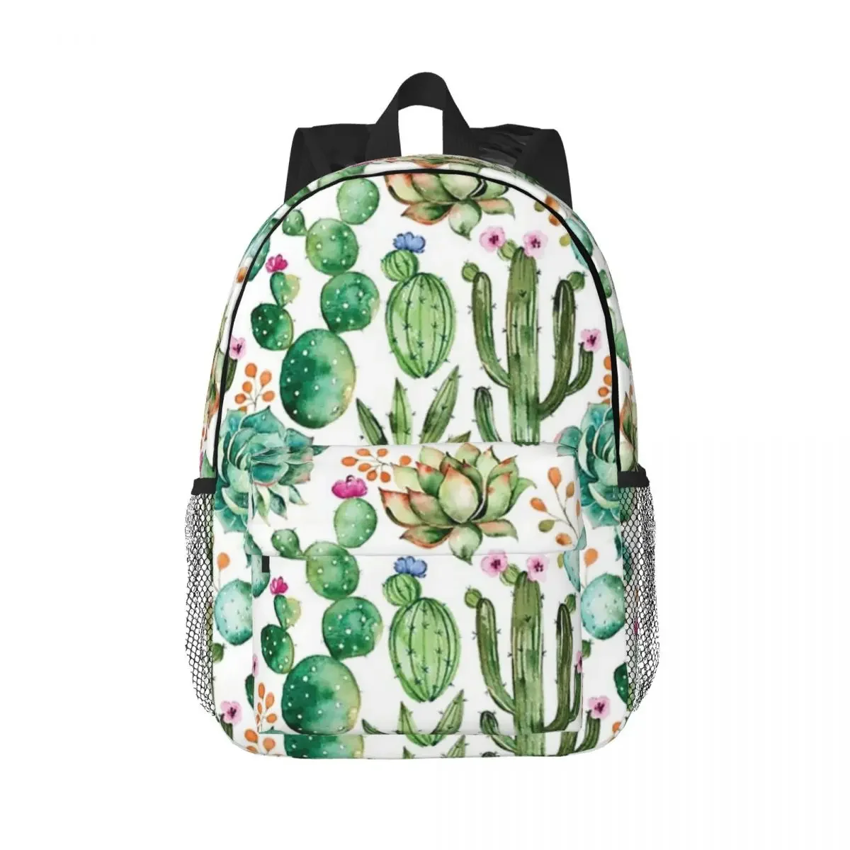 Aquarela Cacto Padrão Mochilas para Meninos e Meninas, Mochilas Escolares, Mochila de Viagem, Bolsa de Ombro, Grande Capacidade, Mochila, Estudantes, Moda