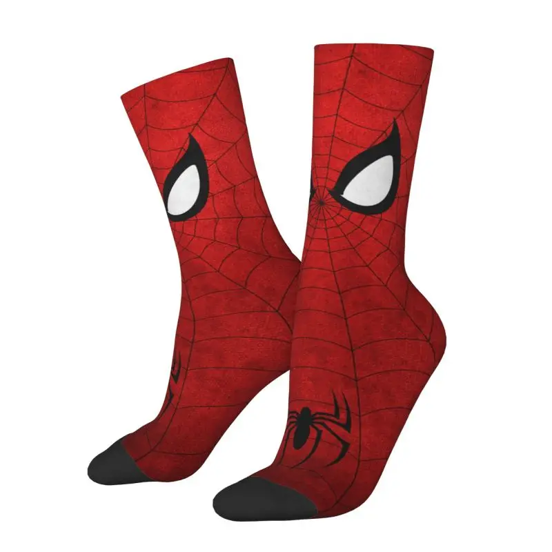 Spider Web Cobweb Mens Crew Socks Unisex Fun Spider Man Spring Summer Autumn Winter Dress Socks