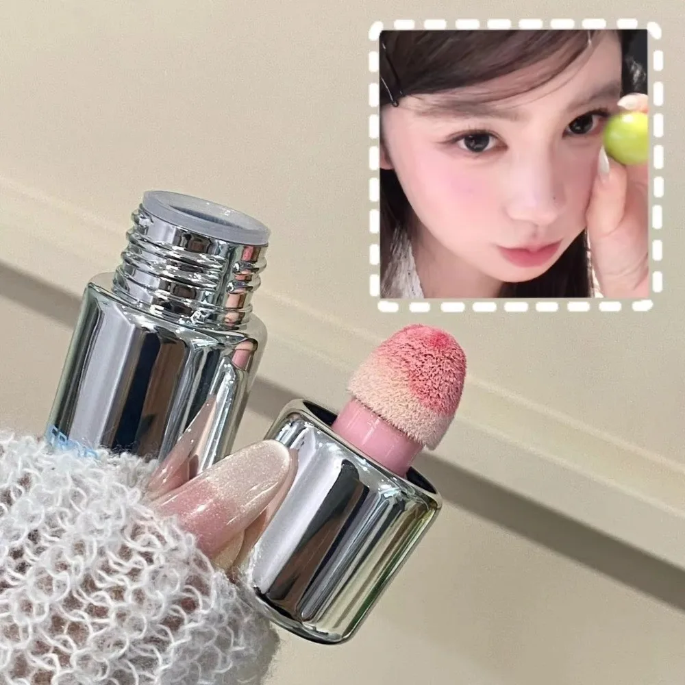 보습 리퀴드 블러쉬 스펀지 헤드 블러쉬 로션 다기능 오래 지속되는 리퀴드 하이라이터 스틱 내추럴 클리어 메이크업