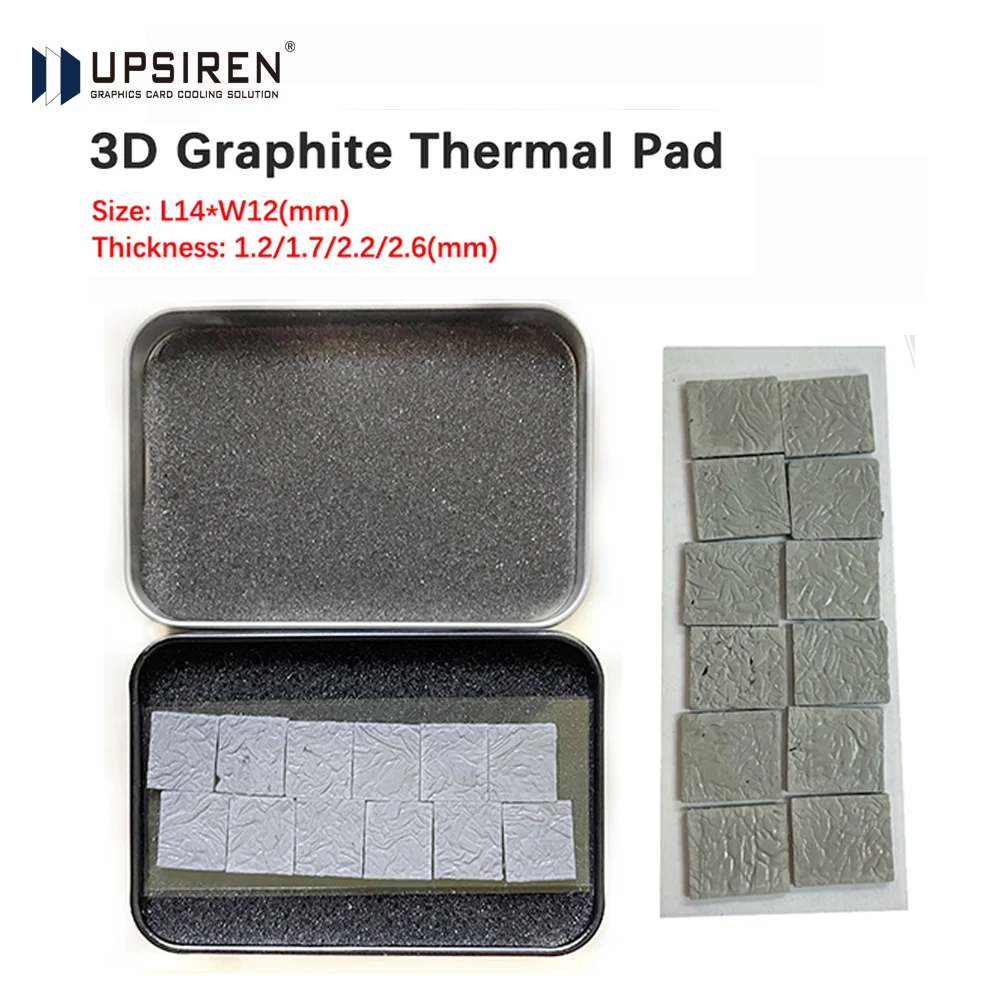 UPSIREN 40W/m.k 3D Graphite Thermal Pad 3090/3080 Memory Thermal Grease Pad Integrated Circuit GDDR 6X VRAM Graphene Cooling