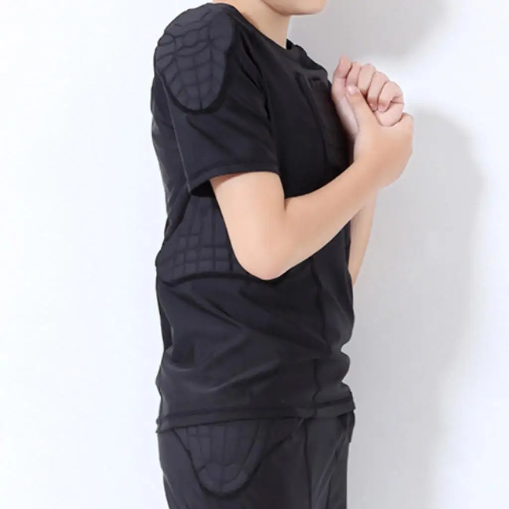 

Football Goalkeeper Goalie Padded Jersey Child Soccer Pad Shirt Baselayer
