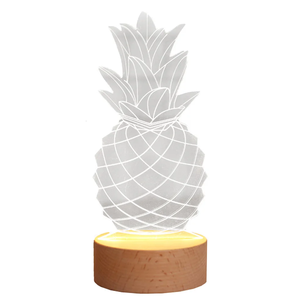 1pc Ananas Luce notturna Piccola lampada da scrivania Decorativa Arredamento camera da letto Modellazione unica Lampada da notte a LED per la decorazione domestica