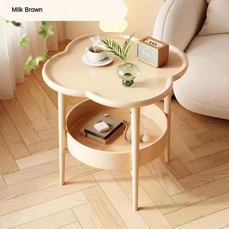 Creative Side Table with High Appearance and Cloud-shaped Design, Modern and Simple Sofa Side Cabinet Table, Living Room Mobile