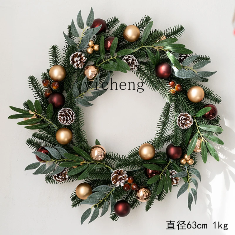 Tqh Christmas Decoration High-End Christmas Wreath Door Hanging Shopping Mall Scene Setting Props