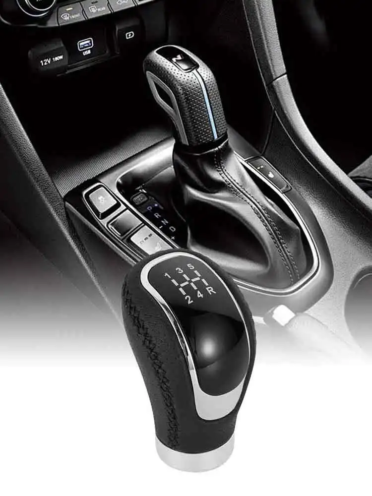

Car Leather Shift Knob 6 Speed ​​For Ford S-Max C-Max Kuga Galaxy Mondeo 4 Mk4 Transit Tourneo Auto Accessories