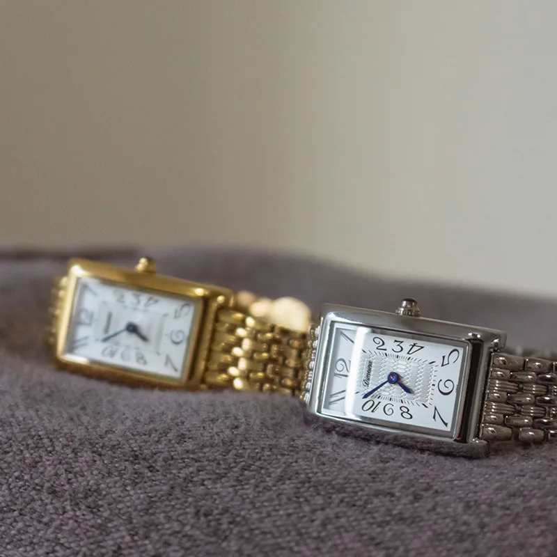 New Women'S Wristwatch, Rectangular Steel Band Vintage Watch, High-Quality Watch, Quartz Fashion Watch, Watch Accessory.
