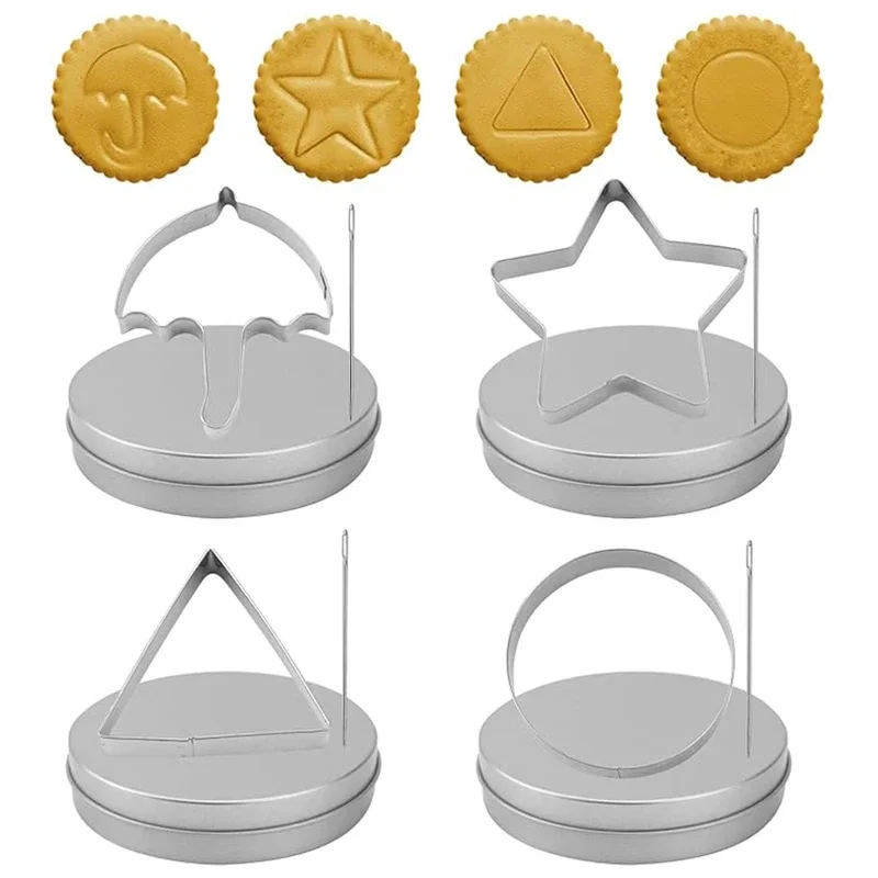 3/12pcs Sugar Cookie Cutter Sugar Cookie Mold Stainless Steel Korean Cookies Game Tools For Squid TV Fans and Kids Party Game