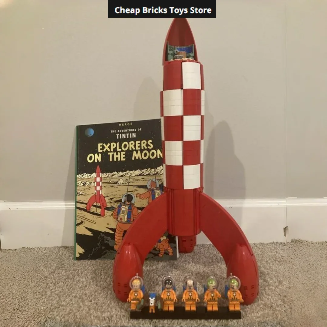 Günstige Moon Rocket Bausteine, kompatibel mit 1283 Teilen, Ausstellungsmodell, Geburtstagsgeschenke für Erwachsene, Spielzeug – Detail 2