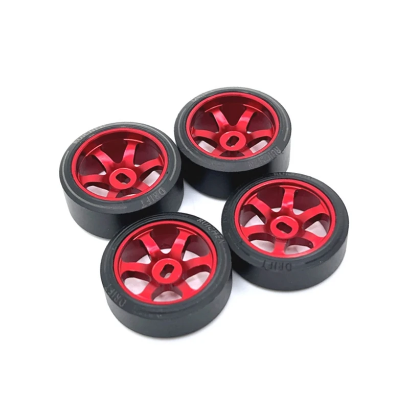 1/28 25mm Drift Tire Tyre Metal Wheel Rim for Wltoys 284131 K969 K979 K989 P929 Kyosho Mini-Z 1:28 RC Car Upgrades Parts