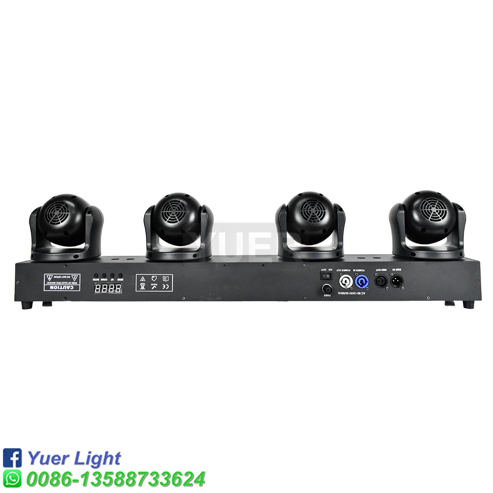 Imagem -05 - Led Moving Head Beam Grupo Strobe Stage Efeito Luz Dmx Controlador Projetor dj Iluminação Disco 4x40w Rgbw 4in Novo Molde