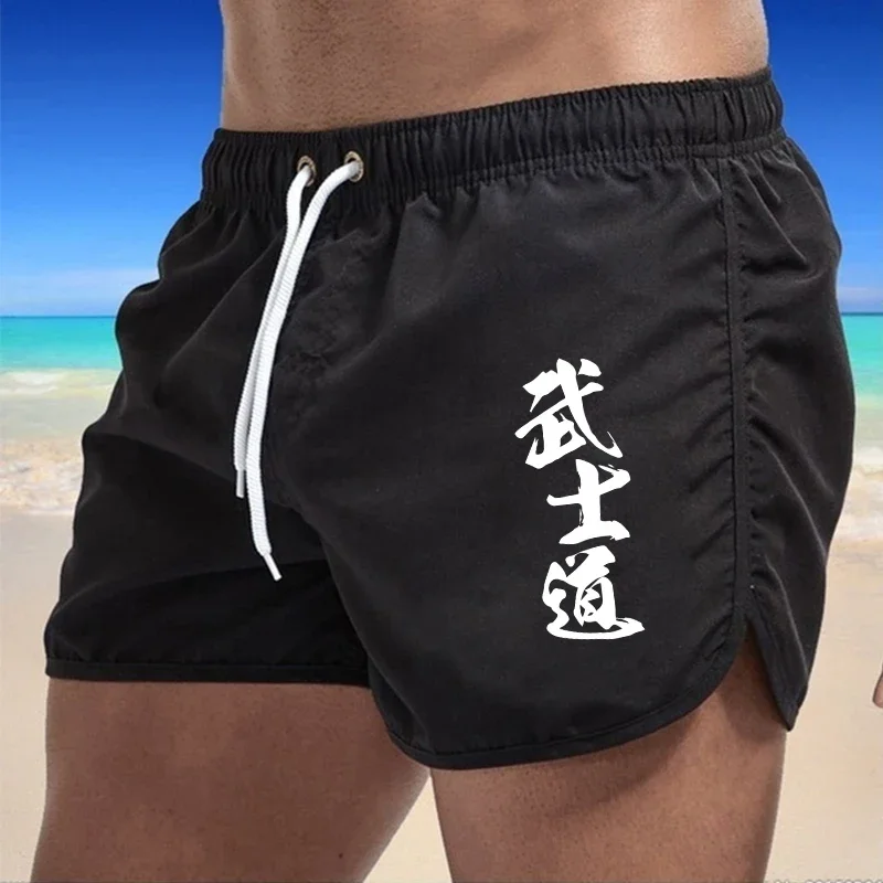 

Летние быстросохнущие мужские плавательные шорты, пляжные шорты, шорты для серфинга, вентилируемые, на шнурке, модные, повседневные, для спорта и тренажерного зала