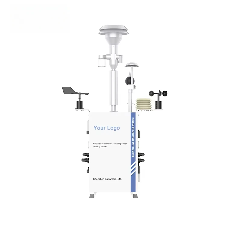 Safewill online dust air quality  system pm2.5 pm10 pm1 tsp professional beta-ray dust monitoring for industrial