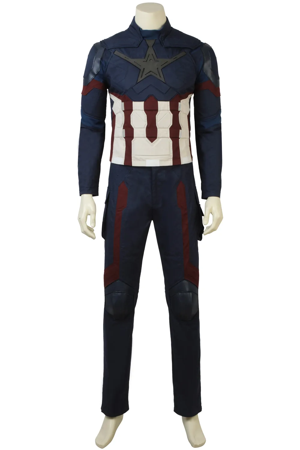 Steven Rogers Cosplay Costume Adult Captian Battle Uniform Costume Halloween