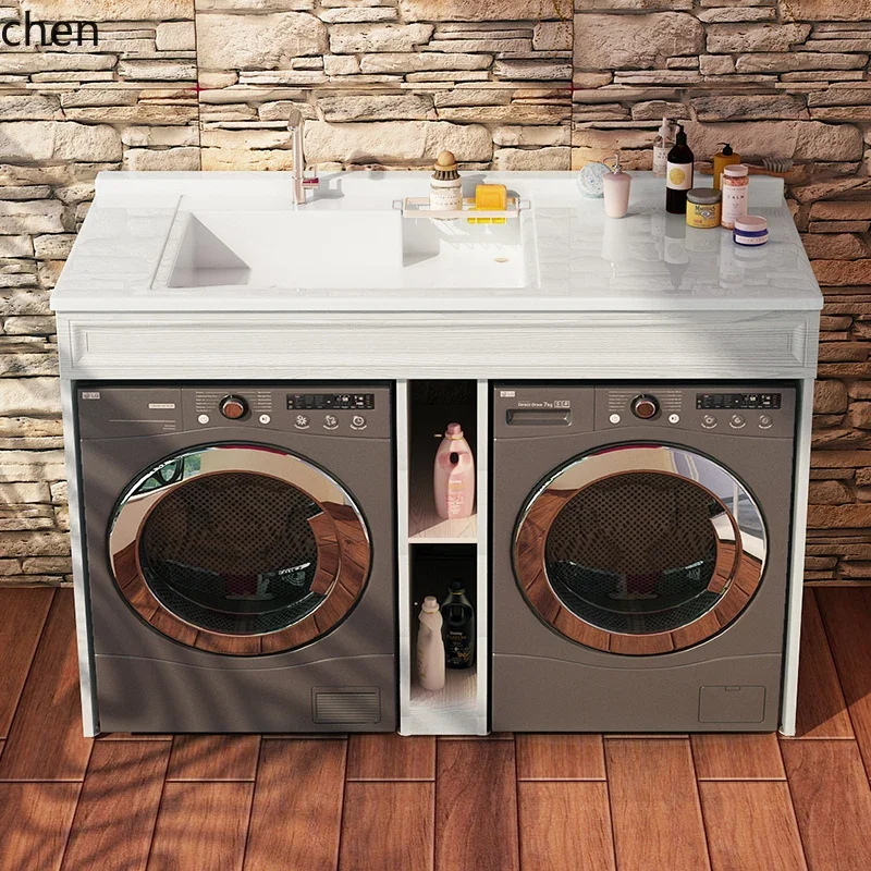 HYS laundry cabinet balcony cabinet combination drum washing machine dryer significant other laundry pool