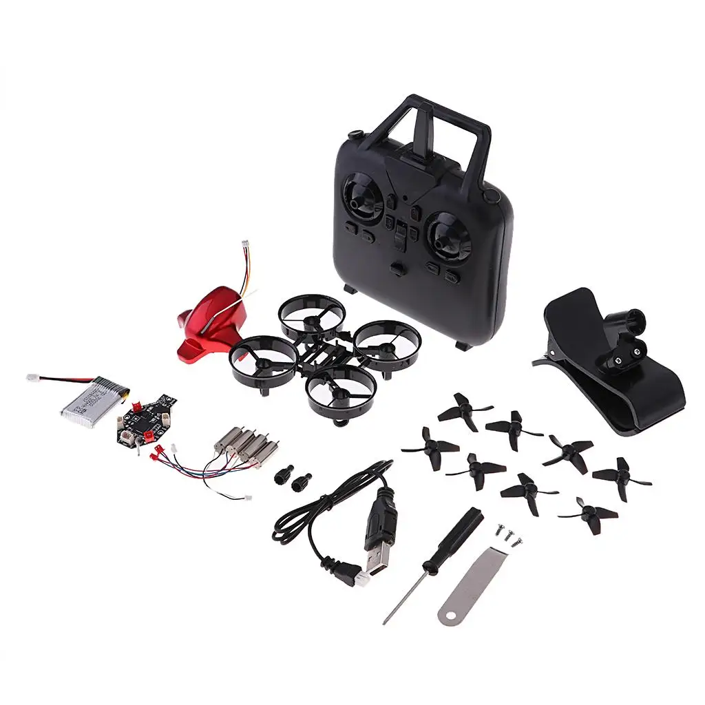 Set Mini Remote Control DIY RC Quadcopter Micro Drone Toy Gift for Kids Boys