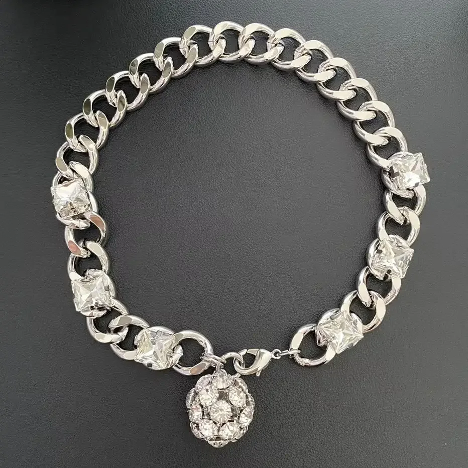 

Мода Европа Америка Хрустальная сфера толстая цепочка ожерелье женское ювелирное изделие высшего качества тренд