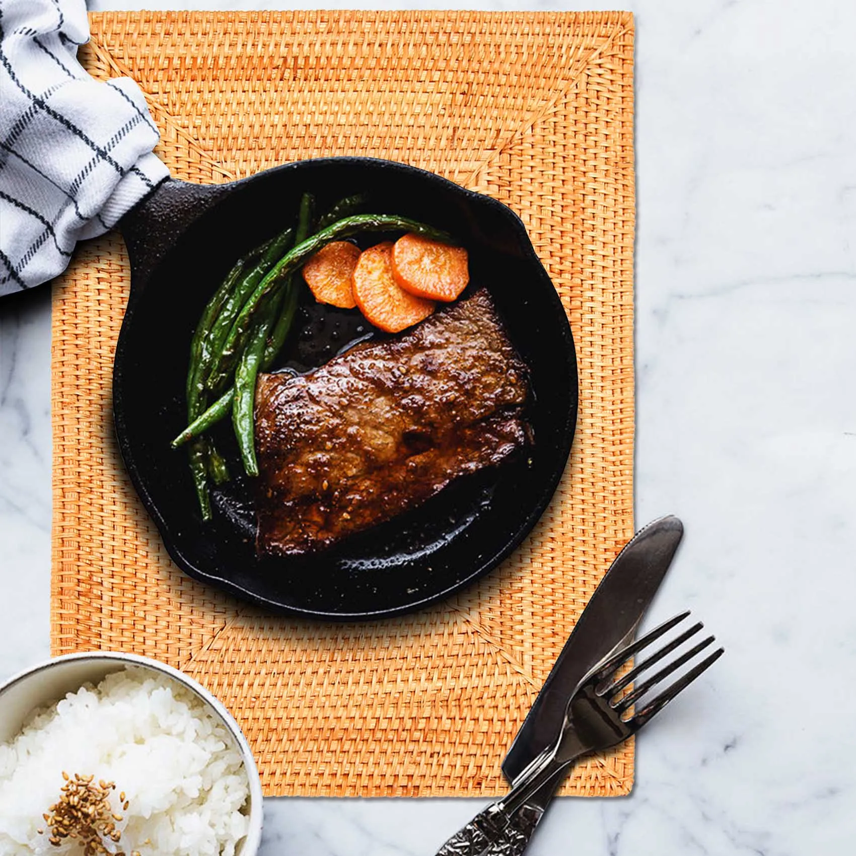 Manteles Individuales de mimbre antideslizantes, manteles individuales tejidos resistentes al calor para mesa de comedor, tapetes resistentes al calor para mesa de cena, oferta