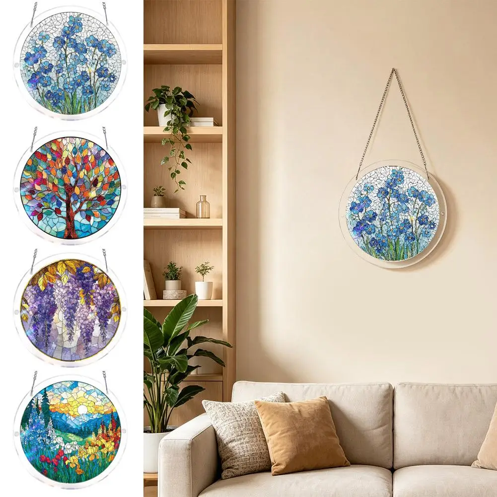 

Acrylic Puzzle Suncatcher, Colorful Sun Catchers Suncatcher DIY Window Hanging Home Decor, Birthday Gift for Women Men Wife Mom
