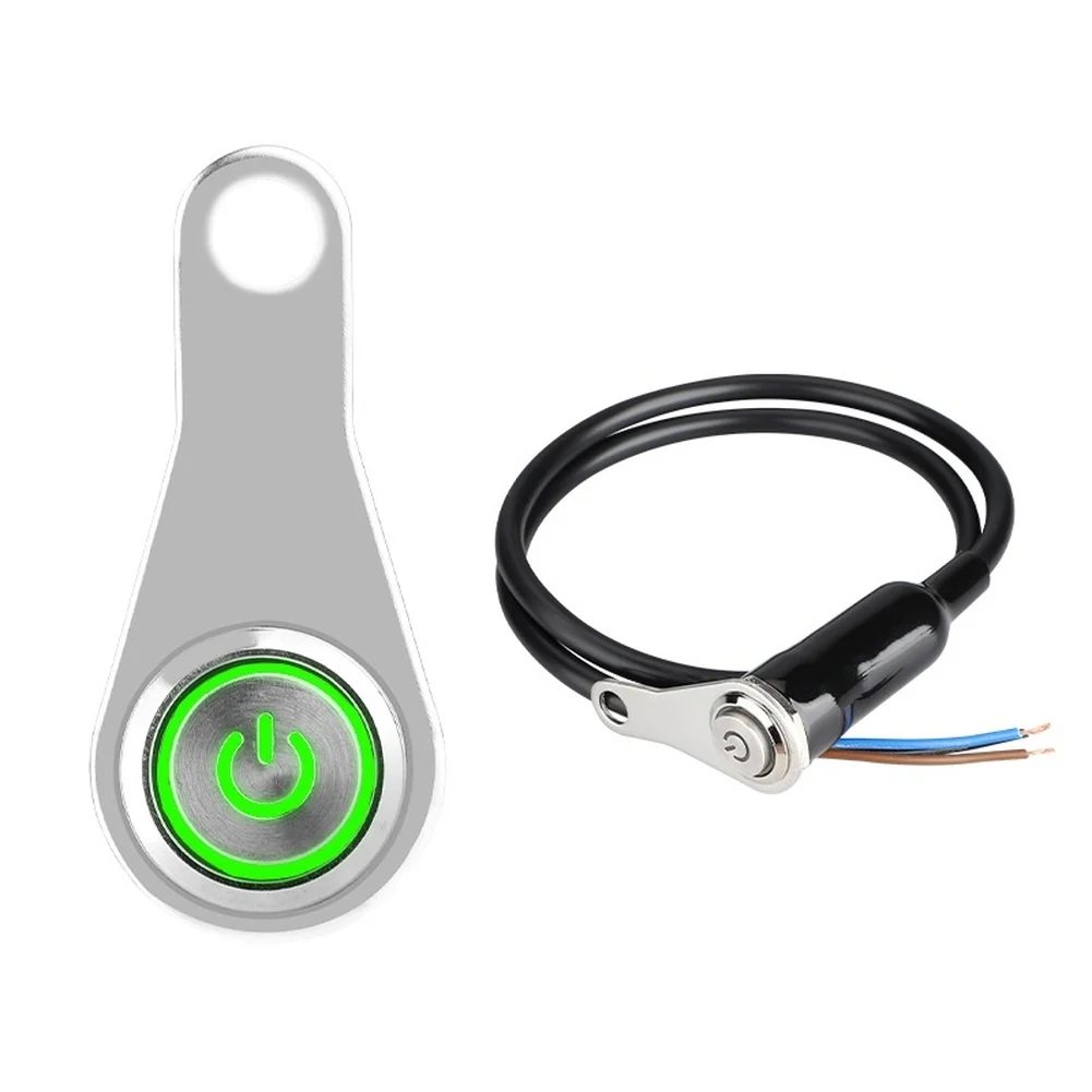 Self Locking Power Switch with LED Light for Motorcycle Handlebar Metal Build Compatible with Various Aftermarket Lighting Kits