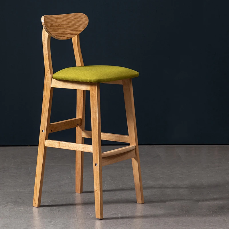 

counter stool nordic Morden Design Metal Frame Wooden Seat 73cm height high bar chairs for Kitchen Restaurant and dining Bar