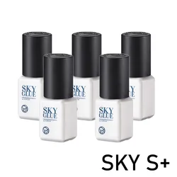 5 Bottles SKY Glue for Eyelash Extensions 5ml Korea Original Sky S+ Plus Black Red Blue Cap New Package False Lash Adhesive Shop