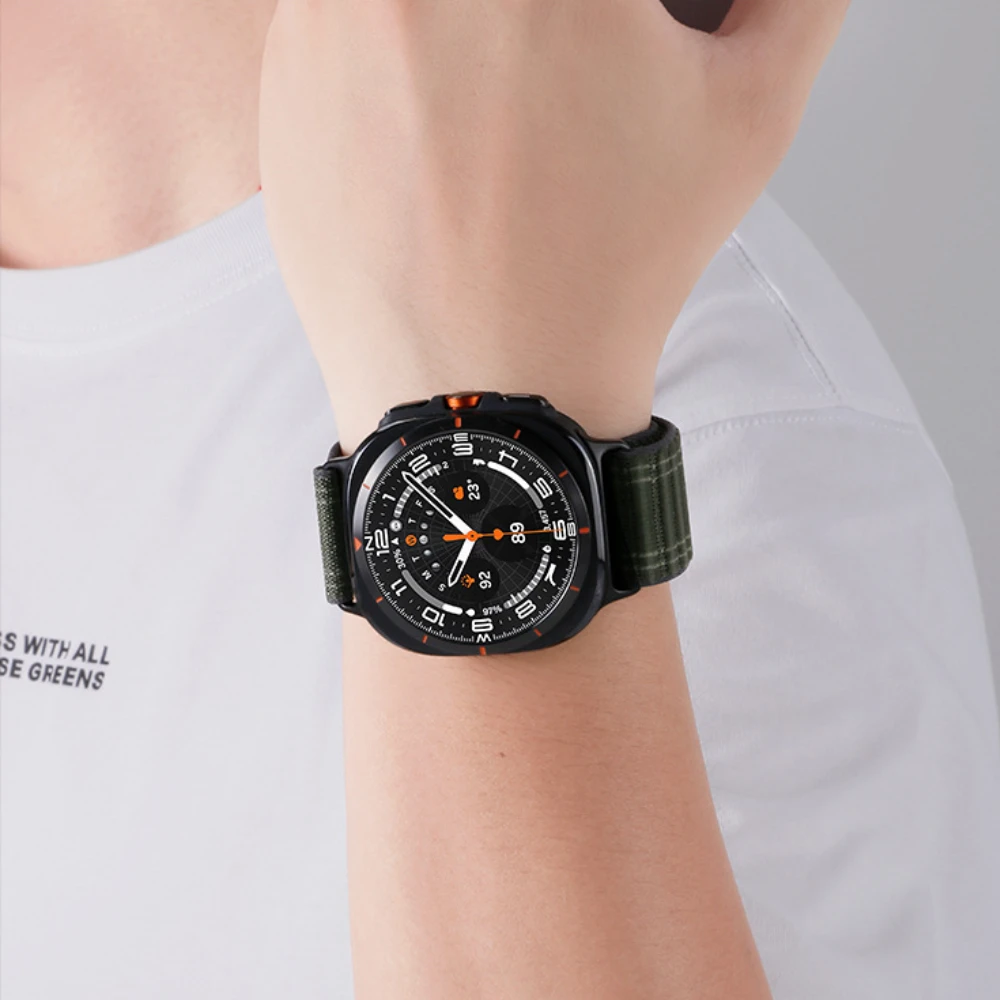 Ремешок нейлоновый для Samsung Galaxy Watch Ultra 47 мм, спортивный Воздухопроницаемый сменный Браслет для Galaxy Watch Ultra 47 мм