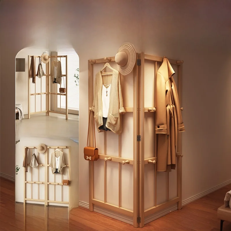 foldable-free-standing-clothes-rack-bedroom-nightstand-multi-angle-simple-storage-organizer-hanging-clothes-rack