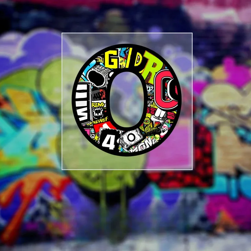 1Pc 0-9 Number Vinyl Decal, Neon Multi-color Waterproof Sticker for Motorcycle, Car, Scooter, Tank & Side Panel
