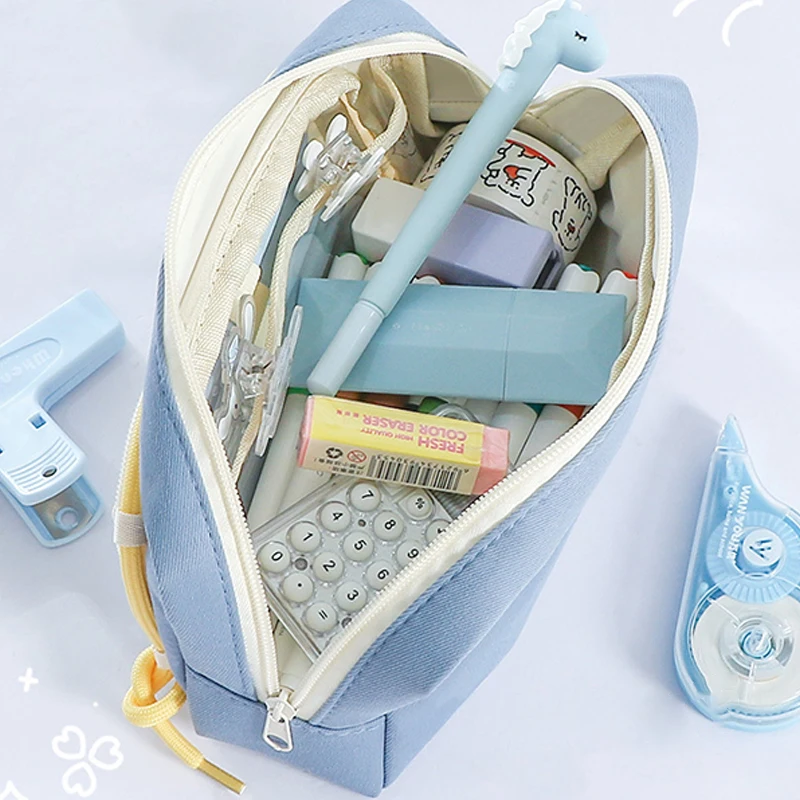 الكرتون جرو سعة كبيرة الرجعية شعرية نافذة حقيبة أقلام رصاص للرجال والنساء العالمي لطيف عالية القيمة القذرة مقاومة Statio #5