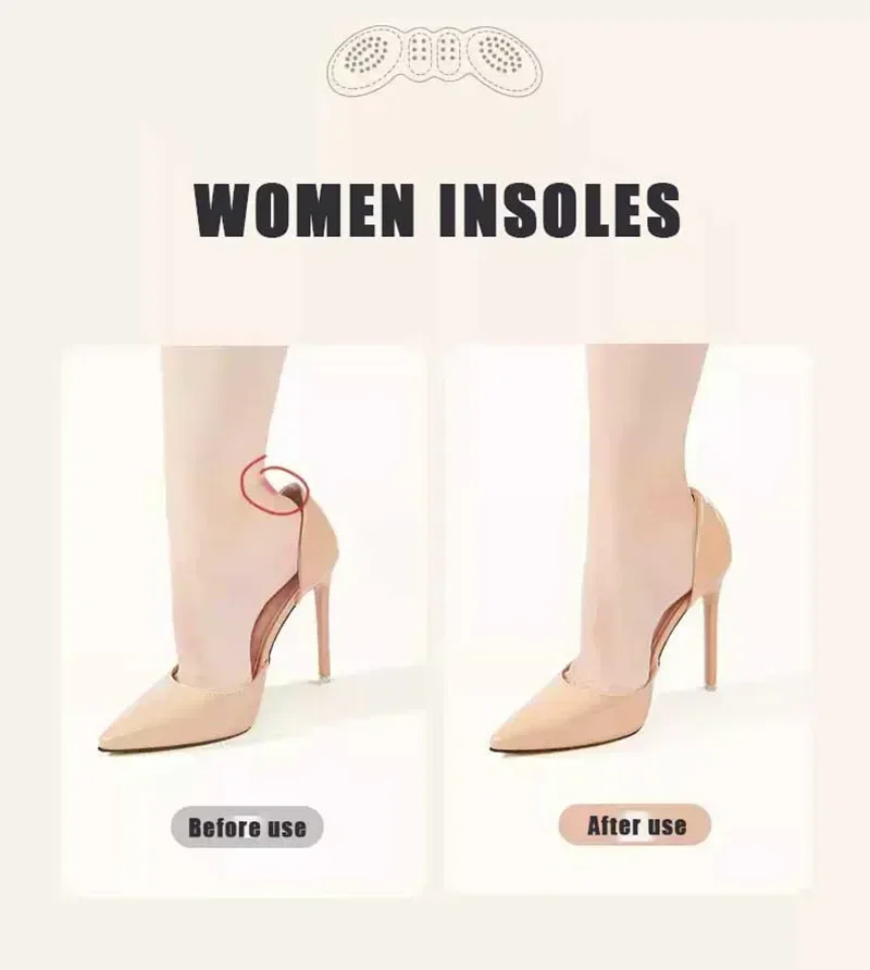 Women Insoles for Shoes High Heel Pad Adjust Size Adhesive Heels Pads Liner Grips Protector Sticker Pain Relief Foot Care Insert image 2