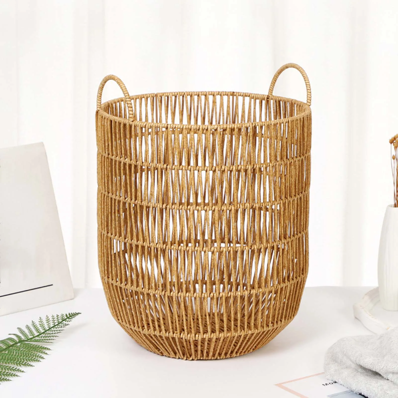 Laundry Basket Clothes Storage Household Clothes Basket Toys Bin Toys Storage Organizer with Handle for Home Nursery Living Room