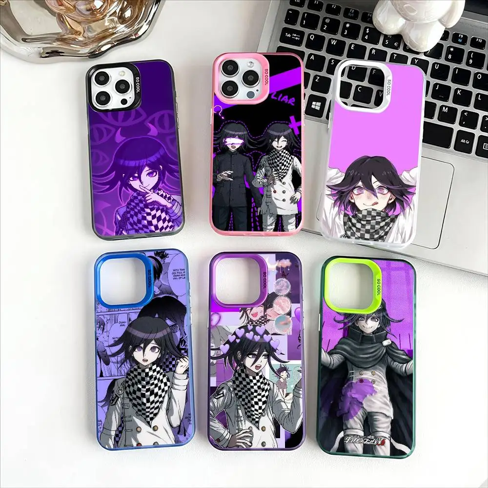 حافظة هاتف Danganronpa Kokichi Ouma لهاتف آيفون 11 12 13 14 15 16Pro Max Plus حافظة هاتف مطلية