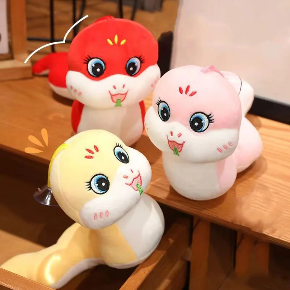 大きな目のヘビ年ぬいぐるみ、吊り下げ可能なぬいぐるみ、ヘビ年マスコットおもちゃ、漫画PPコットン、幸運のヘビ人形、ぬいぐるみ、子供向け