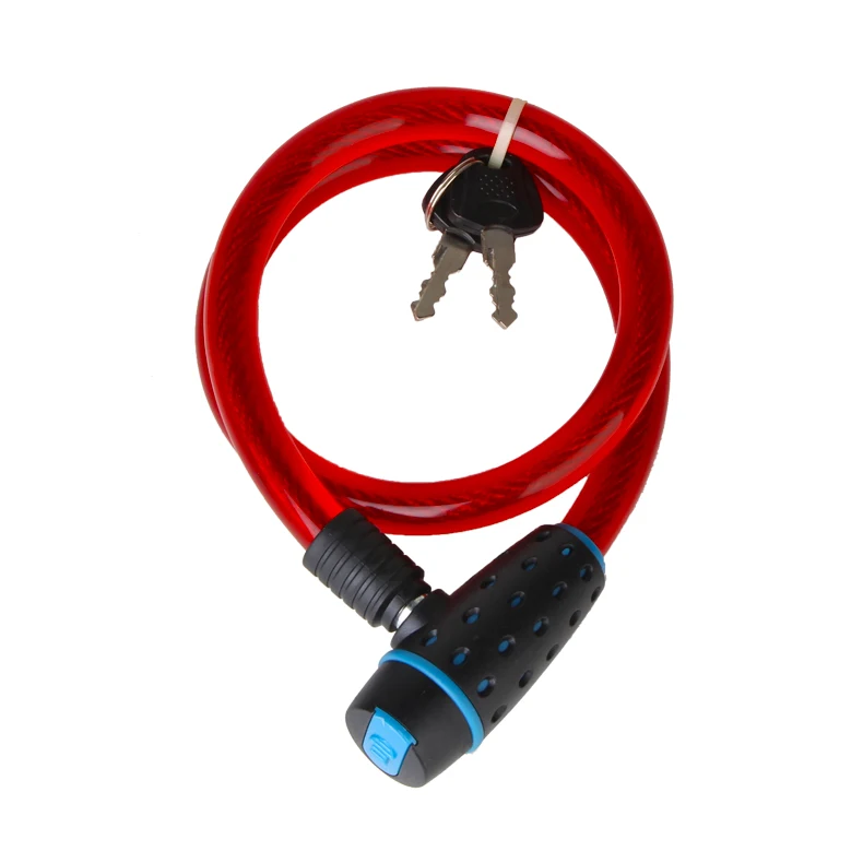 ZOLi Security велосипедный замок мотоцикл противоугонный велосипед скутер замок с ПВХ-покрытием с 2 ключами 84342