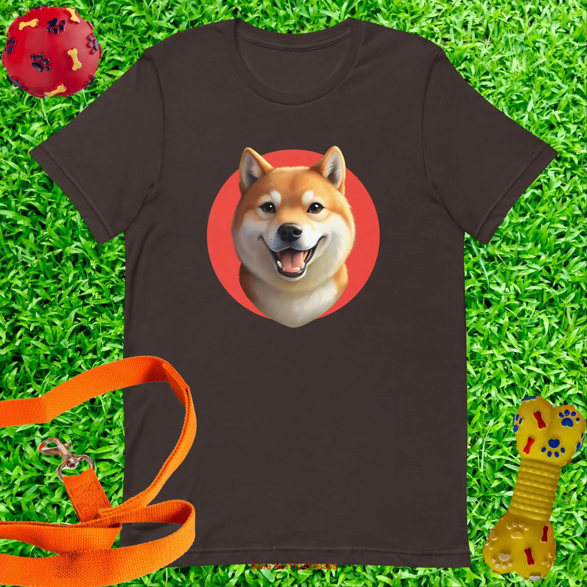 تي شيرت شيبا إينو اللطيف كلب مضحك لمالك Dogecoin Cryptocurrency Meme بأكمام طويلة أو قصيرة